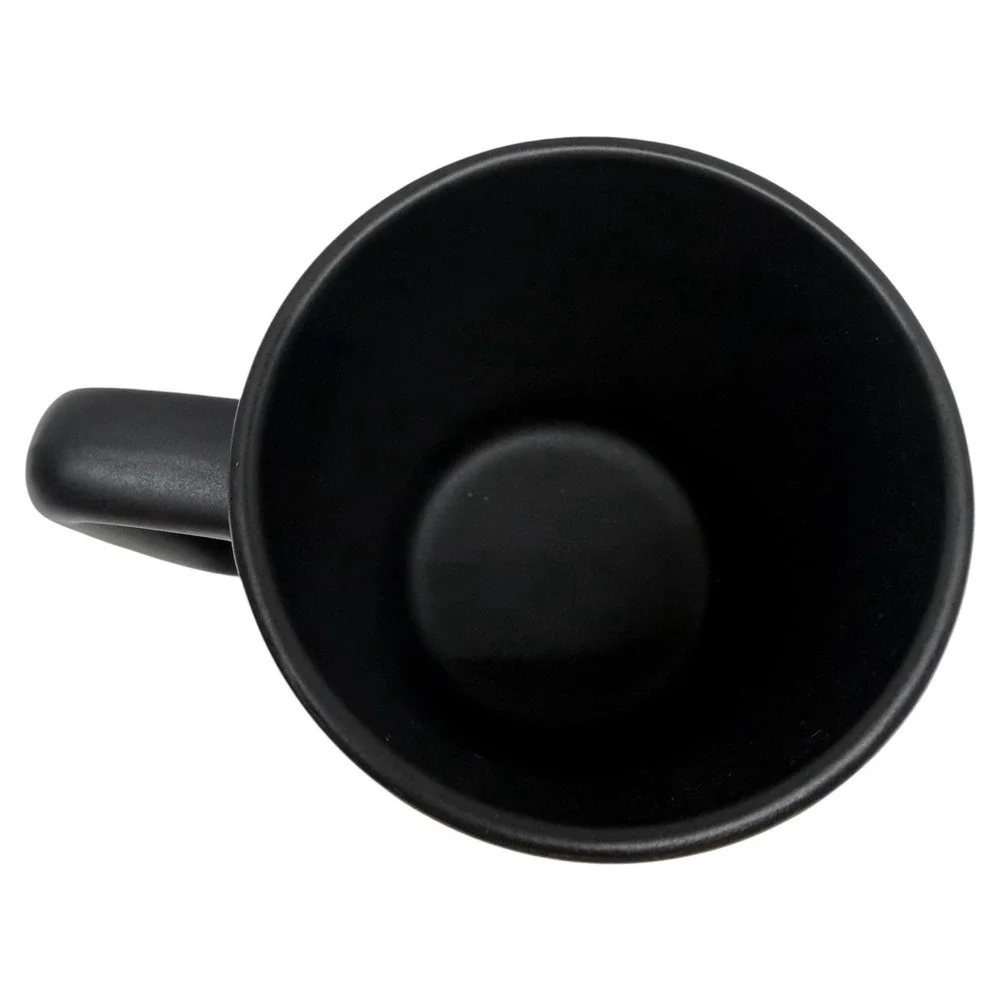 New Orleans Black Coffee‎ Mug w/ Metal Fleur-de-Lis Badge Americaware 2017 14oz